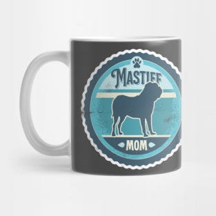 Mastiff Mom - Distressed Dogue de Bordeaux Silhouette Design Mug